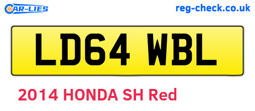 LD64WBL are the vehicle registration plates.
