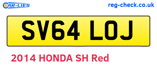 SV64LOJ are the vehicle registration plates.