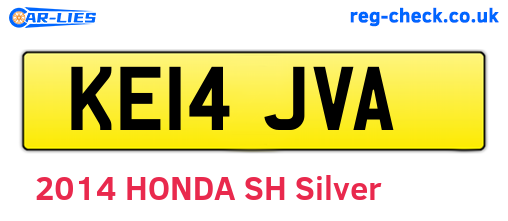 KE14JVA are the vehicle registration plates.