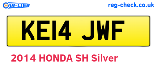 KE14JWF are the vehicle registration plates.