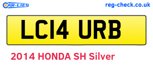 LC14URB are the vehicle registration plates.