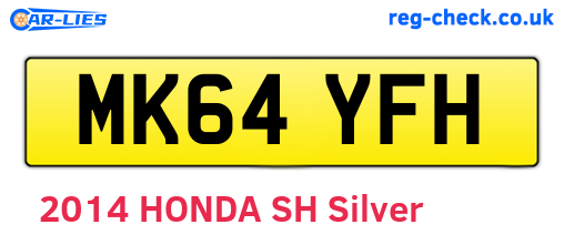 MK64YFH are the vehicle registration plates.