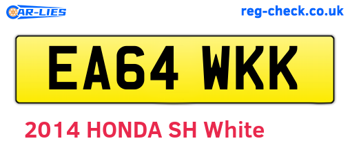 EA64WKK are the vehicle registration plates.