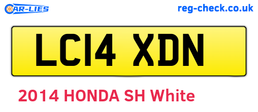 LC14XDN are the vehicle registration plates.