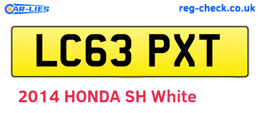 LC63PXT are the vehicle registration plates.