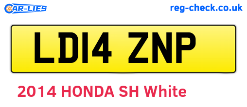 LD14ZNP are the vehicle registration plates.