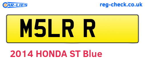 M5LRR are the vehicle registration plates.