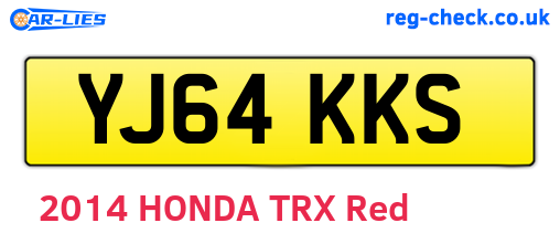 YJ64KKS are the vehicle registration plates.
