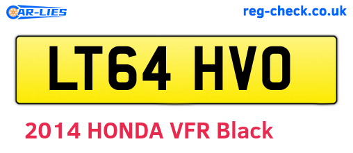 LT64HVO are the vehicle registration plates.