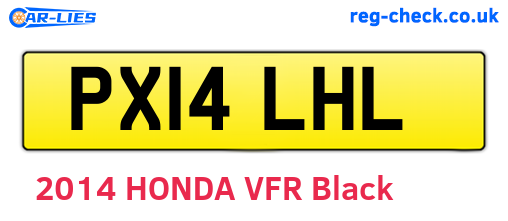PX14LHL are the vehicle registration plates.