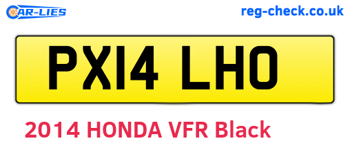 PX14LHO are the vehicle registration plates.