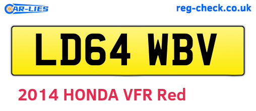 LD64WBV are the vehicle registration plates.