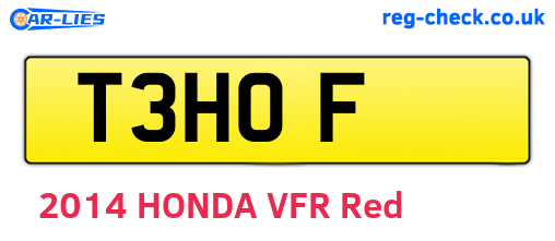 T3HOF are the vehicle registration plates.