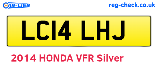 LC14LHJ are the vehicle registration plates.