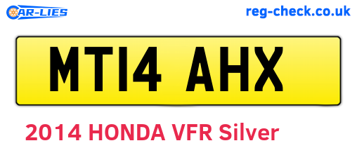 MT14AHX are the vehicle registration plates.
