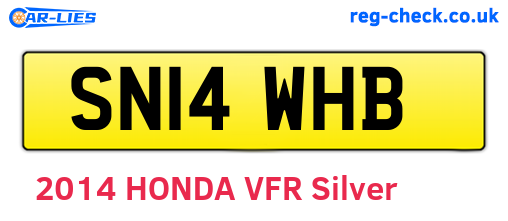 SN14WHB are the vehicle registration plates.