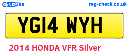 YG14WYH are the vehicle registration plates.
