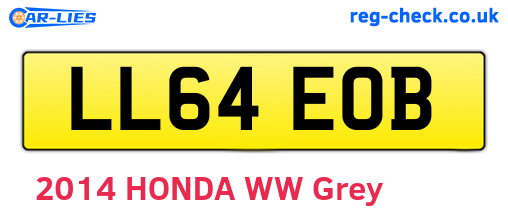 LL64EOB are the vehicle registration plates.