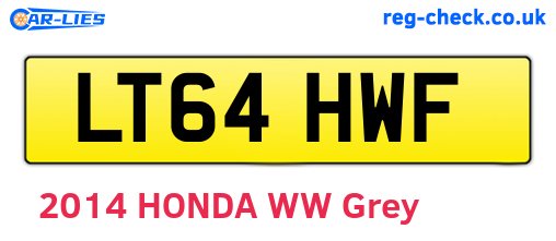LT64HWF are the vehicle registration plates.