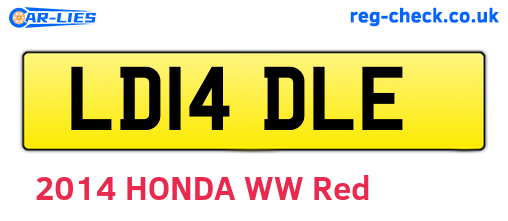 LD14DLE are the vehicle registration plates.