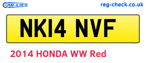 NK14NVF are the vehicle registration plates.