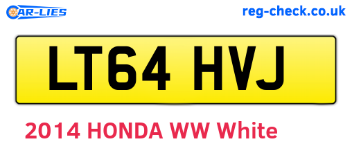 LT64HVJ are the vehicle registration plates.