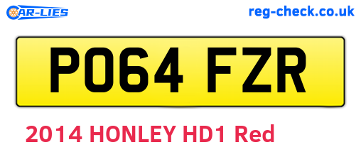 PO64FZR are the vehicle registration plates.
