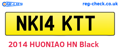 NK14KTT are the vehicle registration plates.