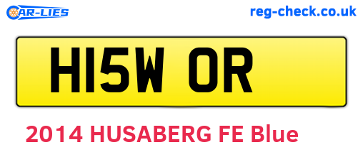 H15WOR are the vehicle registration plates.