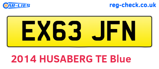 EX63JFN are the vehicle registration plates.