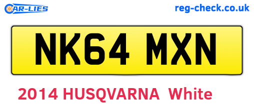 NK64MXN are the vehicle registration plates.