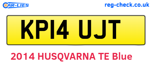 KP14UJT are the vehicle registration plates.