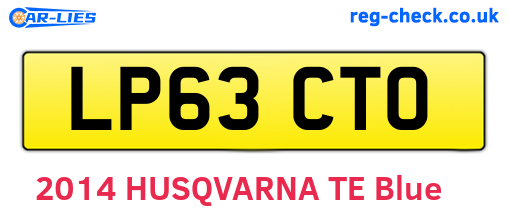 LP63CTO are the vehicle registration plates.