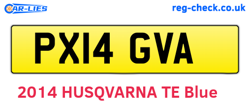 PX14GVA are the vehicle registration plates.