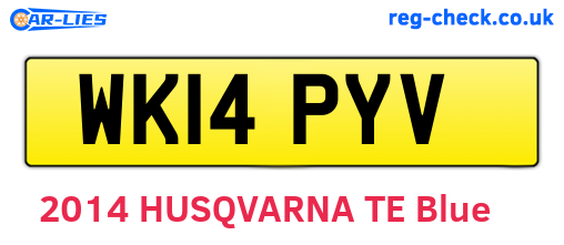 WK14PYV are the vehicle registration plates.