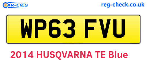WP63FVU are the vehicle registration plates.