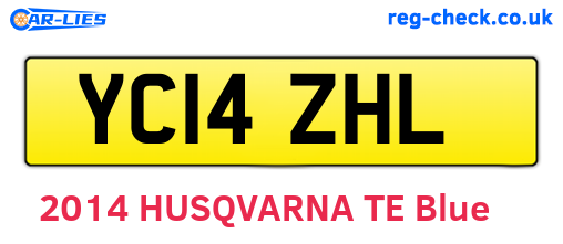 YC14ZHL are the vehicle registration plates.