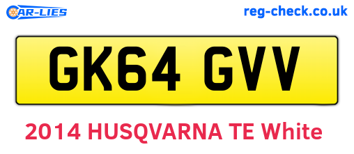 GK64GVV are the vehicle registration plates.