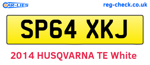 SP64XKJ are the vehicle registration plates.