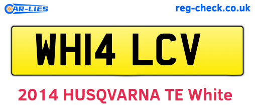 WH14LCV are the vehicle registration plates.