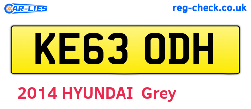 KE63ODH are the vehicle registration plates.