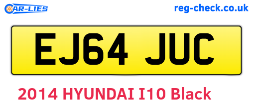 EJ64JUC are the vehicle registration plates.