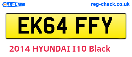 EK64FFY are the vehicle registration plates.