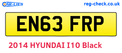 EN63FRP are the vehicle registration plates.