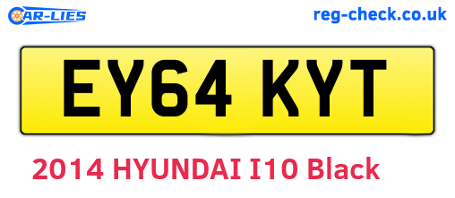 EY64KYT are the vehicle registration plates.