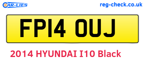 FP14OUJ are the vehicle registration plates.