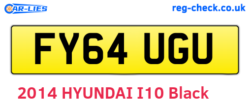 FY64UGU are the vehicle registration plates.