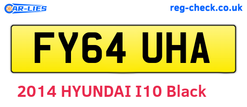 FY64UHA are the vehicle registration plates.