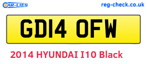 GD14OFW are the vehicle registration plates.