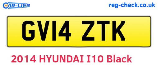 GV14ZTK are the vehicle registration plates.